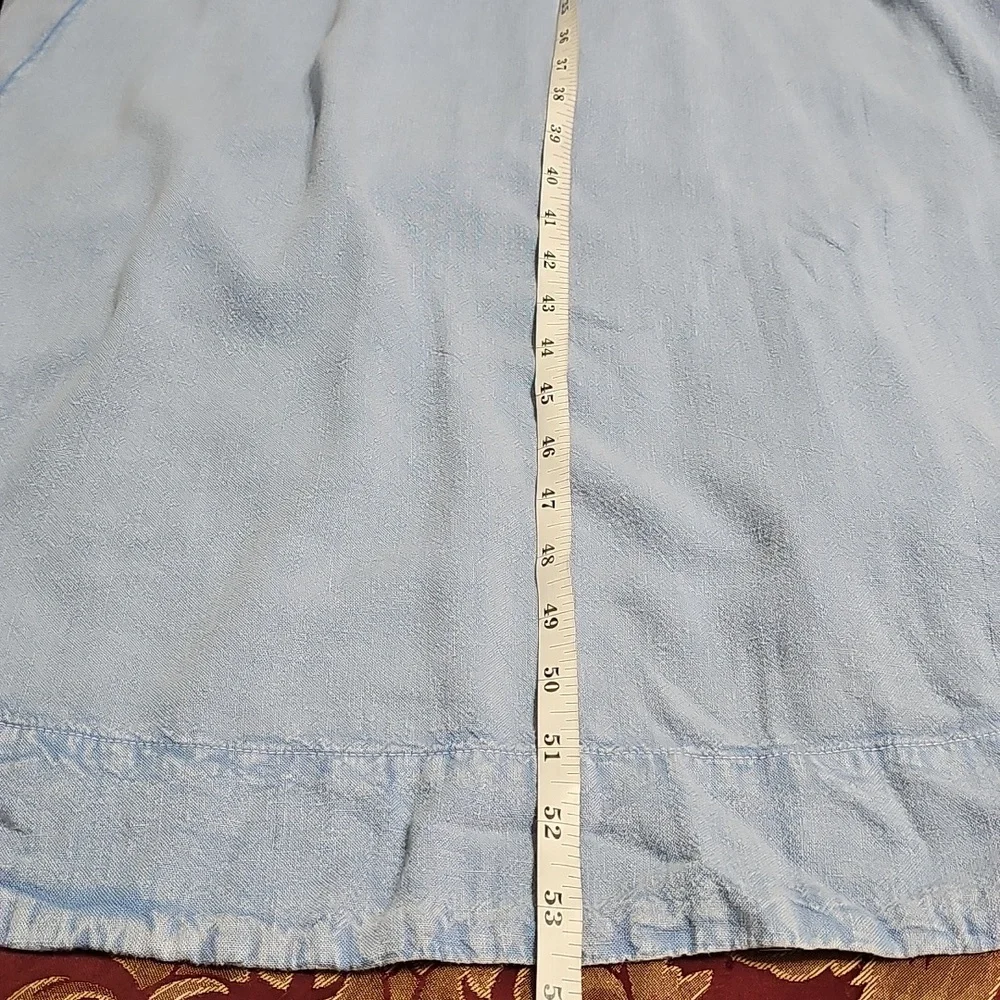 Free People String of Hearts Smocked V-neck Cut-out Button-Down Maxi Dre… - Picture 13 of 14